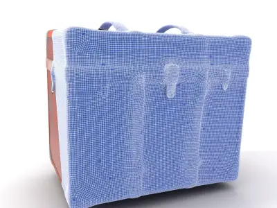 Vintage Leather Trunk model pack Low-poly 3D model