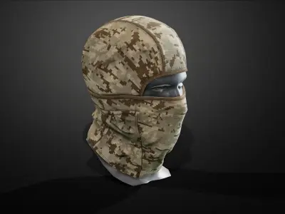 Balaclava ski mask Low-poly 3D model