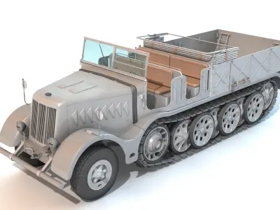 SdKfz9 FAMO cargo version 3D model