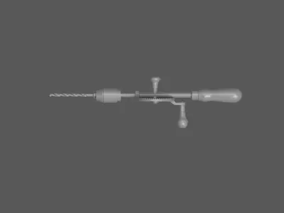 Hand drill Low-poly 3D model get