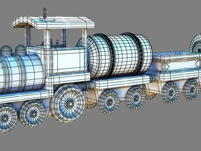 Toy train 3D model 16