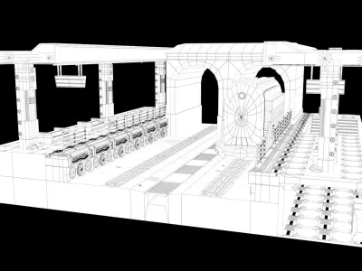 Si-Fi Railway station 3D model