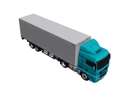 MAN TGX Heavy Duty Highway Semi Truck Model 3D model