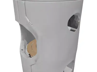 Damaged Hydraulic Piston 3D Model 3D model