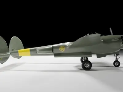 lockheed p38 3D model