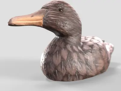 wood Duck dekor Low-poly 3D model
