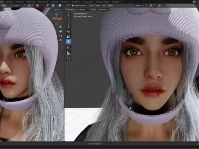 Warrior bunny Girl pbr 8k free version  Free low-poly 3D model