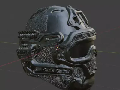 Casque military Low-poly 3D model