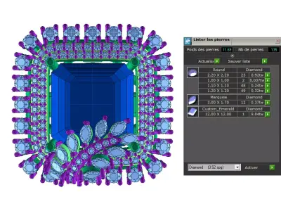 cocktail diamond ring 3D print model
