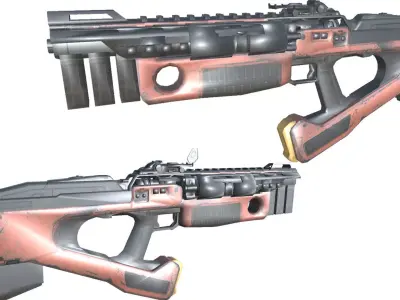 29-assaultrifle-gauss-gun model 3d game ready model Low-poly 3D model