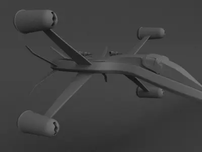 Fighter Jet 3D print model 9