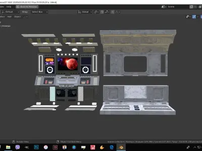 scifi planet in space 3D model