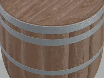 Heavy Toasted Bordeaux Barrel 3D model