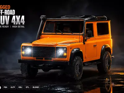 Rigged Off-Road SUV 4x4 Style High Detail Game Ready Vehicle  3D model