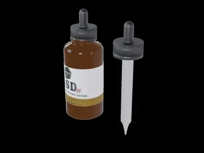 LSD Vial Low-poly 3D model