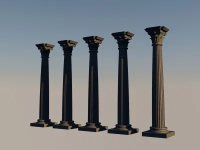 Corinth column 3D model
