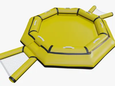 helicopter life raft Low-poly 3D model