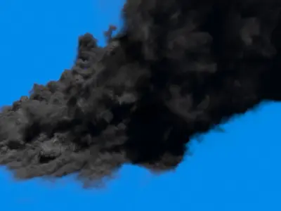 FumeFx- Large Scale High detalied Smoke Low-poly 3D model