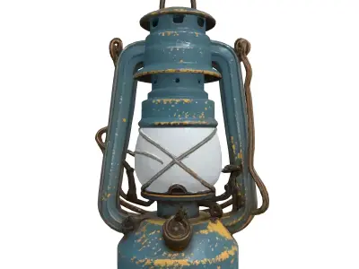 Vintage Kerosene Lantern 3D Model Low-poly 3D model
