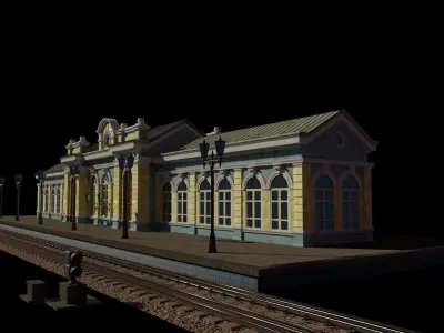Russian Railway Station 3D model