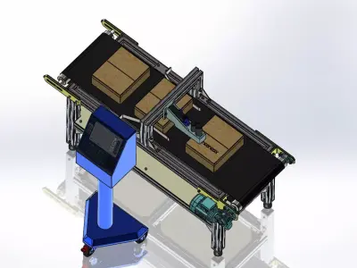 Encoder box conveyor 3D model