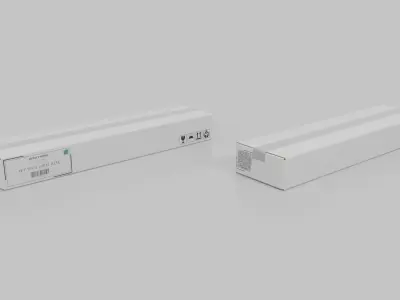 White Cardboard Box R-281 - Rigged and Customizable Low-poly 3D model