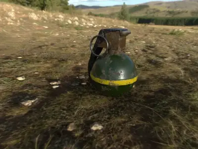 Grenade light bulb Low-poly 3D model