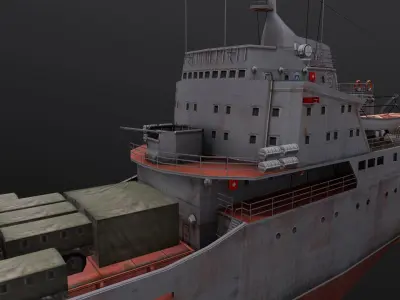 Alligator-class landing ship Low-poly 3D model