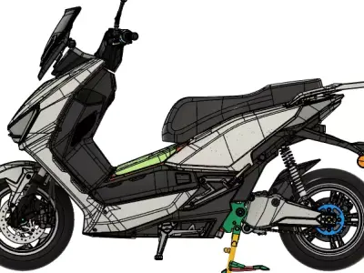 Eletric Motorcycle Aima Voltz Ev1  3D model