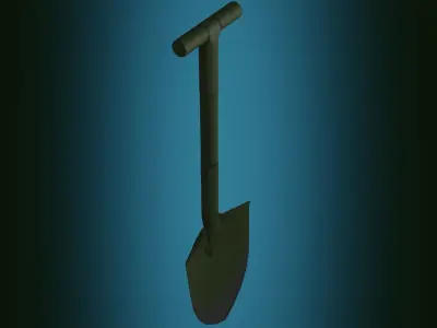 Military spade M-1910 Low-poly 3D model