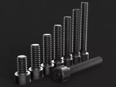 Hexagonal Socket Head Screw for allen key 3D model