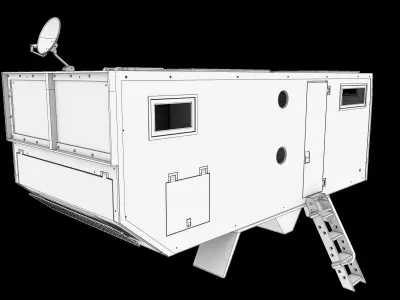 camper model box  for RC truck fully 3d printable STL 3D print model