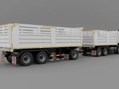 ISUZU DECA-FXZ360 Trailer Dump 3D model