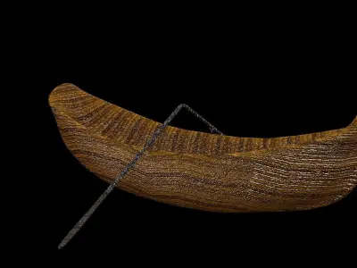 Old Rowboat Low-poly 3D model