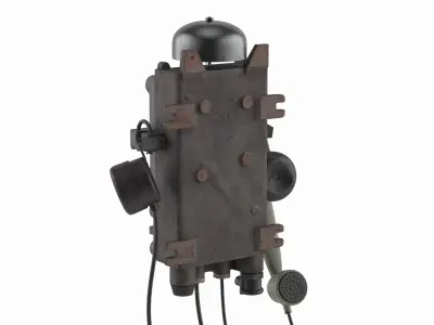 Siemens Mining Rotary Telephone 1940s 3D model
