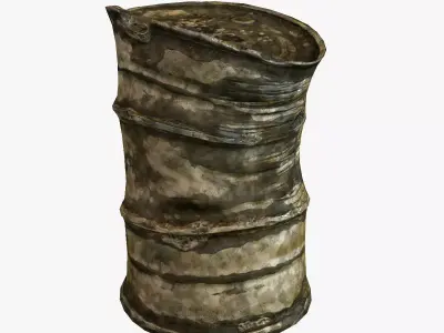 Damaged Barrel 3D model