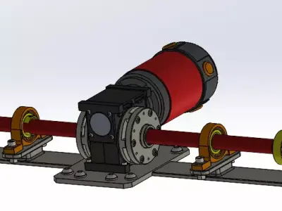 Worm Gear Box Motor Elevator  3D model