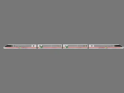 Train Low-poly 3D model
