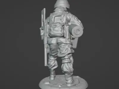 Soldier pig dog marauder holding stollen goods Free 3D print model
