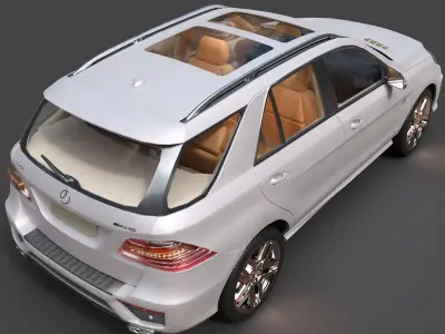 Mercedes-Benz ML63 AMG W166 - High-Poly Performance SUV 3D model