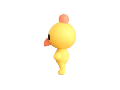 Little animal cute - Chicken cute - Character004 Low-poly 3D model