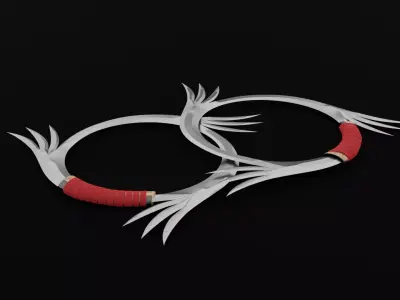 Double chakrams 3Dmodel 3D model