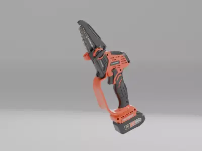 Mini Electric Chainsaw Low-poly 3D model