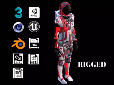 Astronaut Spacesuit Thailand 3D model