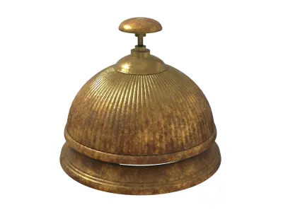 Rusty Desk Bell 3D Model 3D model