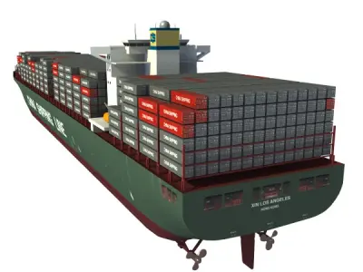 Xin Los Angeles Cargo Ship 3D model
