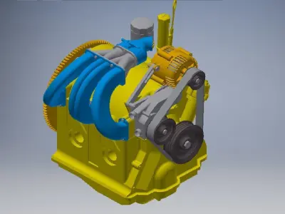 Wankel Engine 3d model 3D model