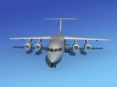 BAe 146-100 Bare Metal 3D model