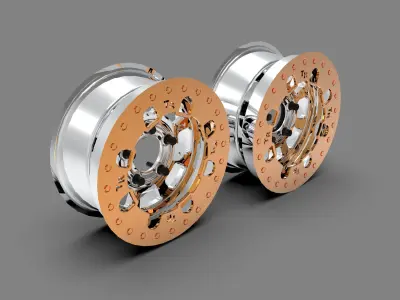 TR HD Series Cast Beadlock Wheels Low-poly 3D model