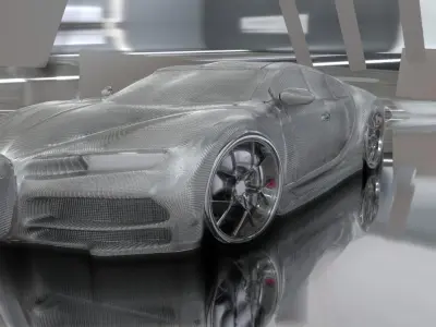bugatti chiron Free low-poly 3D model purchase